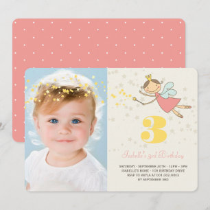 Invitación Fiesta de Cumpleaños de Niña de Hada Caprichosa Se