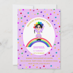 Invitación Fiesta de cumpleaños de niña linda