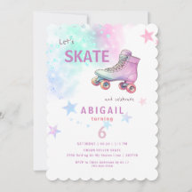Fiesta de cumpleaños de niña patinando