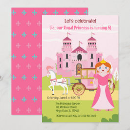 Invitación Fiesta de Cumpleaños de Niña Princesa Real