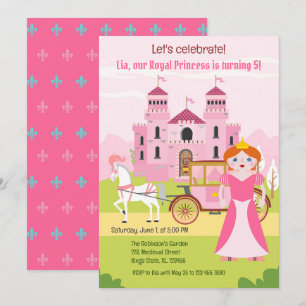 Invitación Fiesta de Cumpleaños de Niña Princesa Real