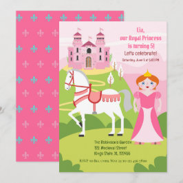 Invitación Fiesta de Cumpleaños de Niña Princesa Real