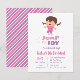 Invitación Fiesta de Cumpleaños de Niñas Salta de Alegría