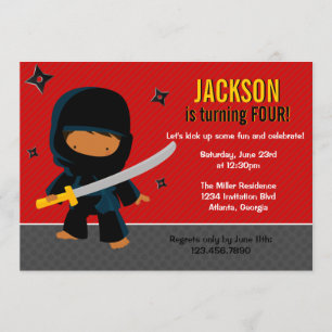 Invitación Fiesta de cumpleaños de Ninja