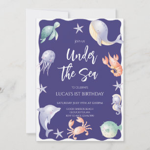 Invitación Fiesta de Cumpleaños de Niño Bajo el Mar