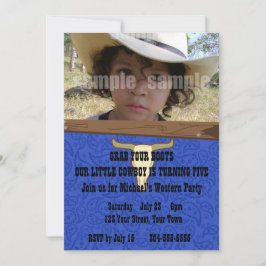 Invitación Fiesta de cumpleaños de niño bovino