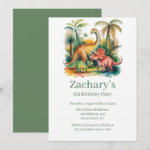 Fiesta de Cumpleaños de Niño con Tema de Dinosauri
