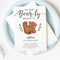 Fiesta de cumpleaños de niño con tema del oso lind