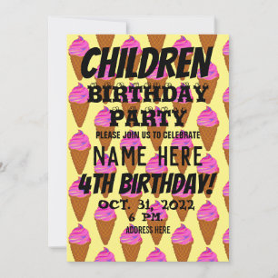 INVITACIÓN FIESTA DE CUMPLEAÑOS DE NIÑOS
