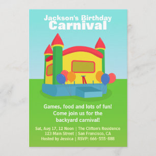 Invitación Fiesta de Cumpleaños de Niños - Alegre Carnaval de