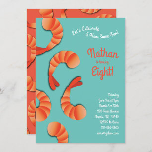 Invitación Fiesta de cumpleaños de niños camaroneros