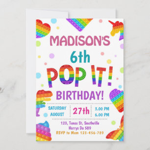 Invitación Fiesta de cumpleaños de niños coloridos