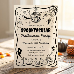 Invitación Fiesta de Cumpleaños de Niños con Disfraces de Hal