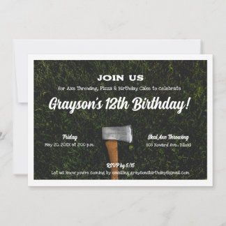 Invitación Fiesta de Cumpleaños de Niños con Eje