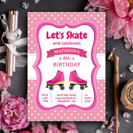 Invitación Fiesta de Cumpleaños de Niños con Patines de Rodil