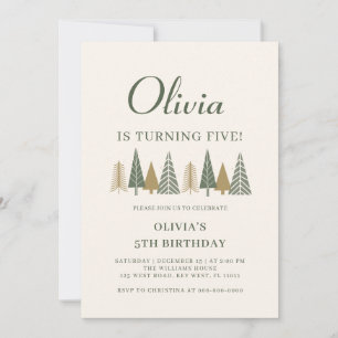 Invitación Fiesta de Cumpleaños de Niños de Invierno