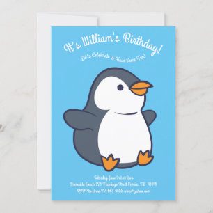 Invitación Fiesta de cumpleaños de niños de invierno de Cute