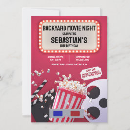 Invitación Fiesta de cumpleaños de niños de la noche de la pe