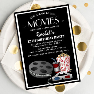 Invitación Fiesta de Cumpleaños de Niños de Película con Esti
