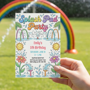 Invitación Fiesta de Cumpleaños de Niños de Verano Colorido e