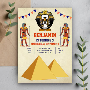 Invitación Fiesta de Cumpleaños de Niños Divertidos Pingüinos