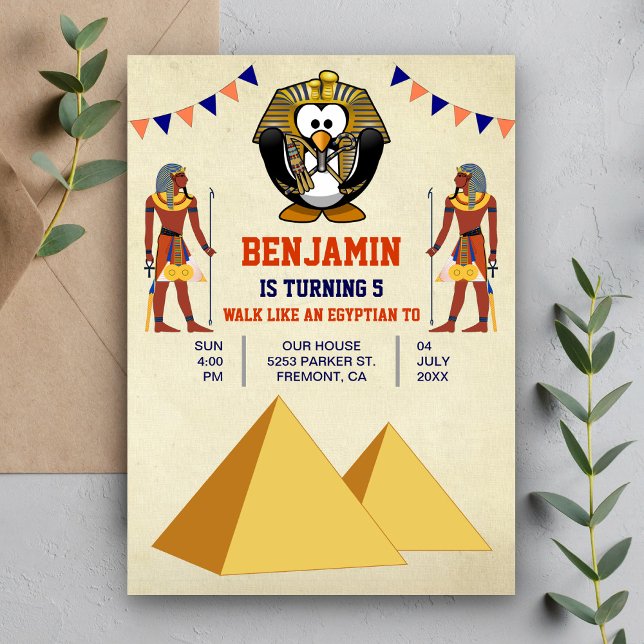 Invitación Fiesta de Cumpleaños de Niños Divertidos Pingüinos (Subido por el creador)