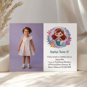 Invitación Fiesta de Cumpleaños de Niños Foto de Sirena Adora