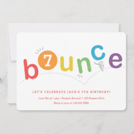 Invitación Fiesta de cumpleaños de niños para rebotar