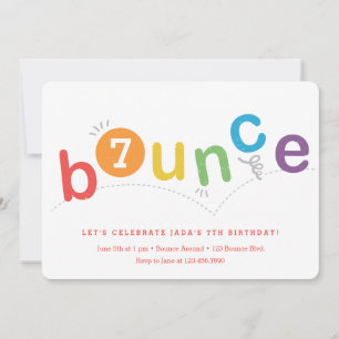 Invitación Fiesta de cumpleaños de niños para rebotar