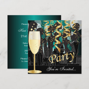Invitación Fiesta de cumpleaños de Noche Fuera de chica Ver