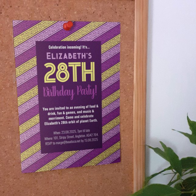 Invitación Fiesta de cumpleaños de nombre y edad banda celta  (Subido por el creador)