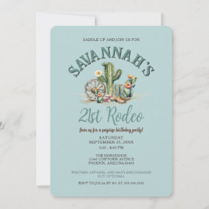 Invitación Fiesta de cumpleaños de Nova Rodeo de Noviembre de