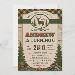 Invitación Fiesta de Cumpleaños de Nuestro Pequeño Cazador Pe