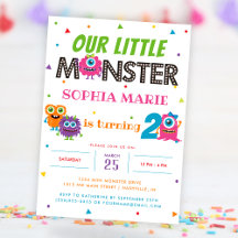 Fiesta de cumpleaños de nuestros pequeños monstruo
