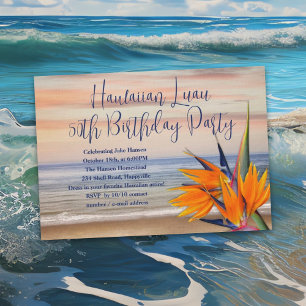Invitación Fiesta de Cumpleaños de Ocean Bird-of-paradise Lua