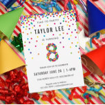 Invitación Fiesta de cumpleaños de ocho años con arcoiris, oc<br><div class="desc">¡El arcoiris de 8 años de edad / 8ª fiesta de cumpleaños invitaciones! Con los detalles de su niño de 8 años o chica y un "8" en confetti,  con círculos de confetti de color arcoiris divertidos rociando desde lo alto de estas lindas invitaciones.</div>