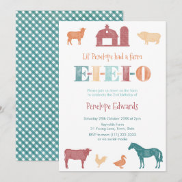 Invitación Fiesta de Cumpleaños de Old MacDonald, Granja de M