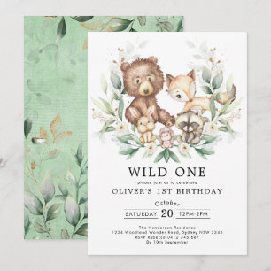 Invitación Fiesta de cumpleaños de oro para la vegetación sil