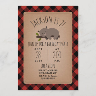 Invitación Fiesta de cumpleaños de osezal asqueroso