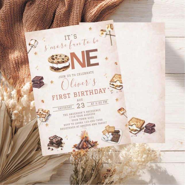 Invitación Fiesta de cumpleaños de otoño para amar más S'more (Subido por el creador)