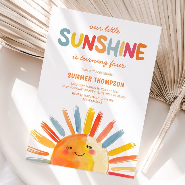 Invitación Fiesta de cumpleaños de Our Little Sunshine Kids (Subido por el creador)