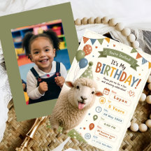 Fiesta de cumpleaños de ovejas adorables