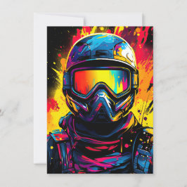 Invitación Fiesta de cumpleaños de Paintball Invitar a la pub