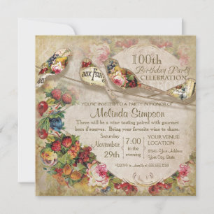 Invitación Fiesta de Cumpleaños de Pájaros Vintage Modernos d
