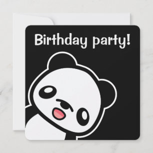 Invitación Fiesta de Cumpleaños de Panda Adorable