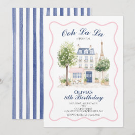 Invitación Fiesta de cumpleaños de París Café parisino Té