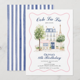 Invitación Fiesta de cumpleaños de París Café parisino Té