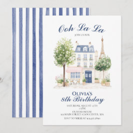 Invitación Fiesta de cumpleaños de París Café parisino Té