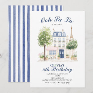 Invitación Fiesta de cumpleaños de París Café parisino Té