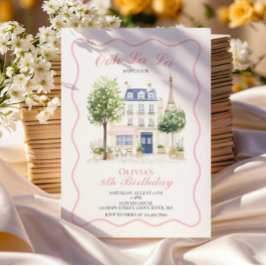 Invitación Fiesta de cumpleaños de París Café parisino Té
